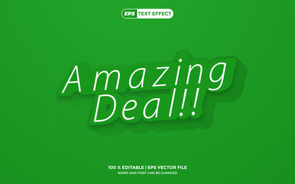 Amazig Sale Text Effect 3D Vector Editable