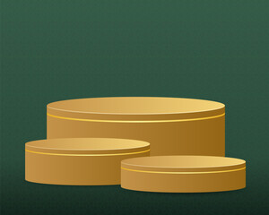 3d podium editable vector