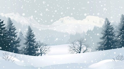 Snowy Mountain Landscape