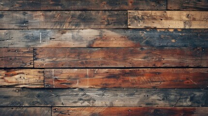Retro style wooden backdrop with aged rustic elements for a vintage wall banner