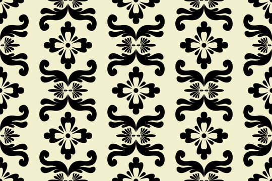 Black demak seamless pattern background 