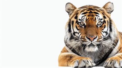 Fototapeta premium Tiger advertising with space for text