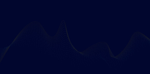 Abstract wavy technology curve lines on transparent background isolated. Voice sound wave liens and audio technology background.