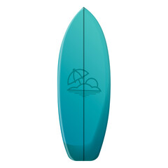 Png Blue Surfboard element, transparent background