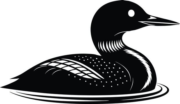 recommend clip art: 
                    Beautiful Loon Silhouette Vector Illustration design