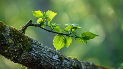 New foliage on tree limb
