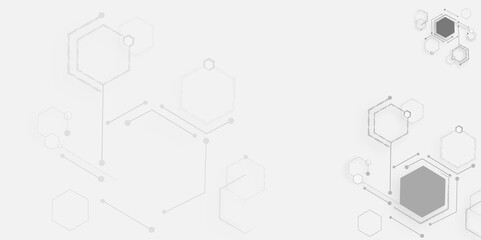 Obraz premium Vector Geometric abstract background with simple hexagonal elements. Banner design