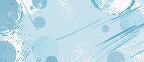 Obraz premium Blue green abstract background with grunge texture and geometric circle pattern, pastel blue modern graphic design