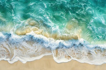 Fototapeta premium The ocean is calm and the water is a beautiful shade of blue