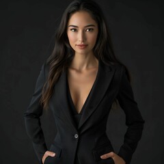 Fototapeta premium Elegant Businesswoman in a Suit.