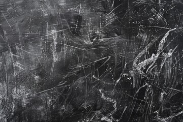 Background of a black board with grunge white color chalk texture