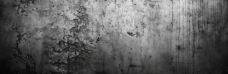 Fototapeta premium The texture has a rough texture with old, dusty and dirty surfaces. The background is retro vintage. The panorama format is horizontal.