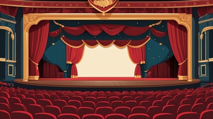 theatre themed wallpaper for presentations and offices background