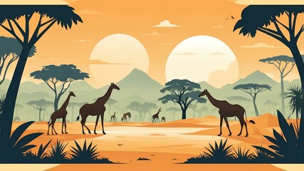 safari themed wallpaper for presentations and offices background