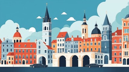 european themed wallpaper for presentations and office background
