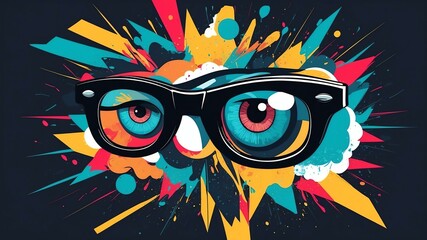 Obraz premium eye wear themed wallpaper for presentations and office background