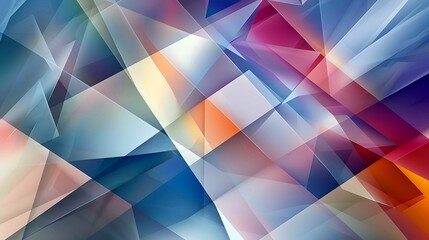 Obraz premium Abstract cubism inspired background, Overlapping geometric shapes