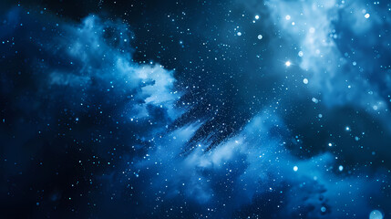 Obraz premium Blue dust particles