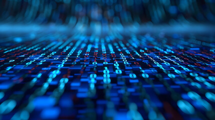 Fototapeta premium Binary code background representing digital data and technology