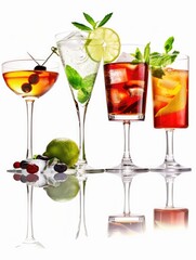 Drinks in glasses