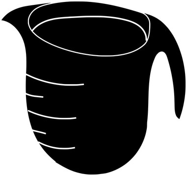 kitchen illustration cooking silhouette food logo cup icon spoon outline cook tool utensil measure object equipment teaspoon baking tablespoon shape measurement plastic measuring for vector graphic