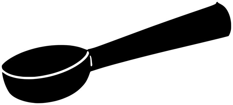 kitchen illustration cooking silhouette food logo cup icon spoon outline cook tool utensil measure object equipment teaspoon baking tablespoon shape measurement plastic measuring for vector graphic