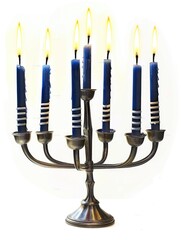 Fototapeta premium Candelab with lit candles