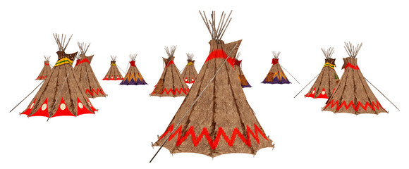 Indianerlager, Freisteller