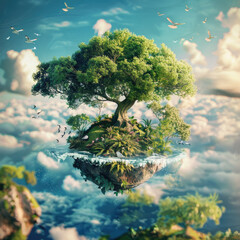 Arbre dans les nuages