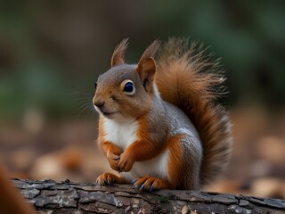 Fototapeta premium 산속의 귀여운 다람쥐-D3