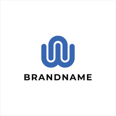 Initial letter WN NW logo. WN NW Monogram logo design template. Minimalist logo concept for business and company.