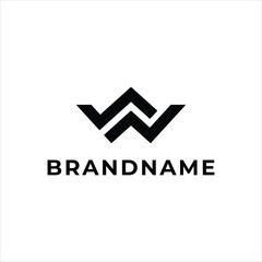 Initial letter WN NW logo. WN NW Monogram logo design template. Minimalist logo concept for business and company.