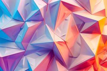 Fototapeta premium Vibrant geometric abstract background with multicolored angular shapes
