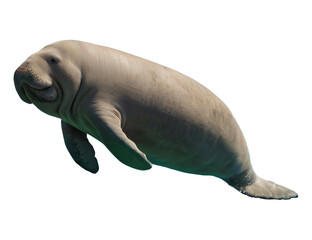 Fototapeta premium Dugong isolated on white