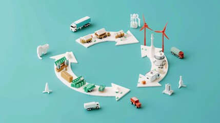Life Cycle Assessment Tools and Circular Flowchart