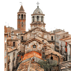 Fototapeta premium Cityscape Photo of Saint Church Basilica of Saints Jus Isolated on Transparent or White Background, PNG