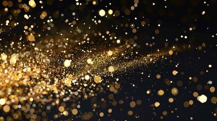 Naklejka premium Festive gold glitter explosion capturing the excitement of celebrations