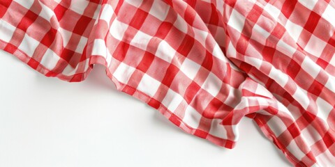 Obraz premium Red and White Checkered Shirt Close Up