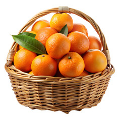 Fresh Oranges and Tangerines in a Basket