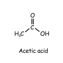 Chemical structure, compound : acetic acid