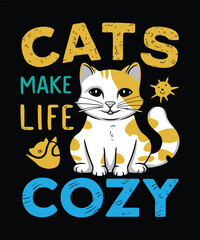 Happy Cats Day vector illustration