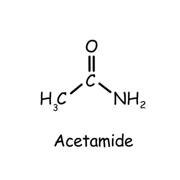 Chemical structure, compound : acetamide 