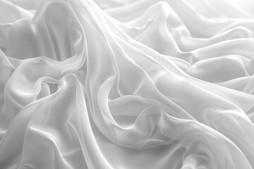 Fototapeta premium A white fabric with a pattern of swirls and ripples