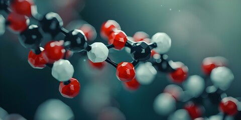 Visualizing the van der Waals structure of tirzepatide molecule in a 3D model. Concept 3D Modeling, Chemistry, Molecular Structure, Tirzepatide, Van der Waals
