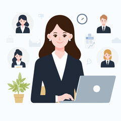 Career Woman Vector Images