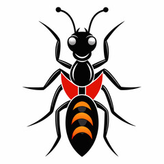 ant logo icon black shape white background