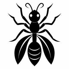 ant logo icon black shape white background