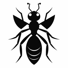 ant logo icon black shape white background