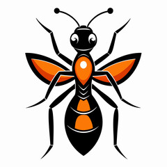 ant logo icon black shape white background