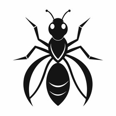 ant logo icon black shape white background